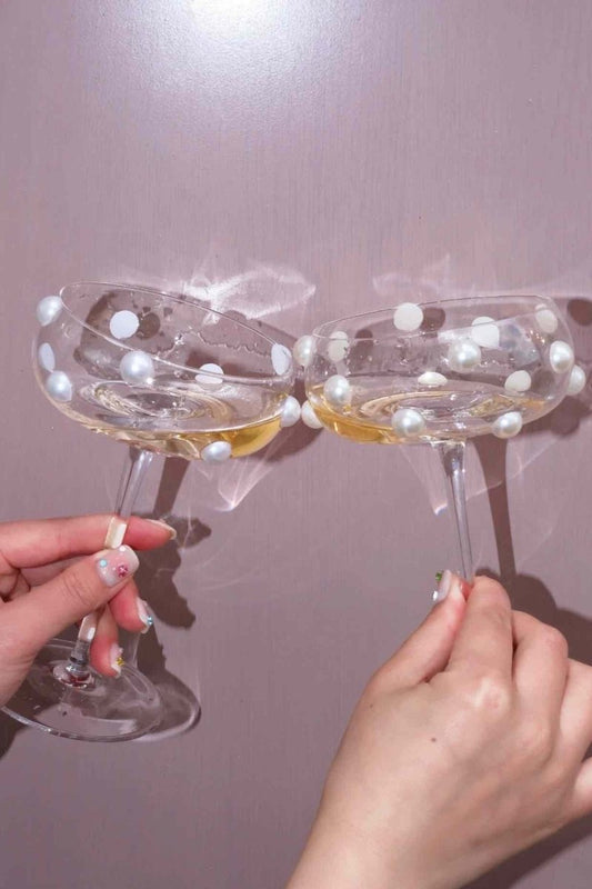 Elegant Pearl Wine Glass, Champagne