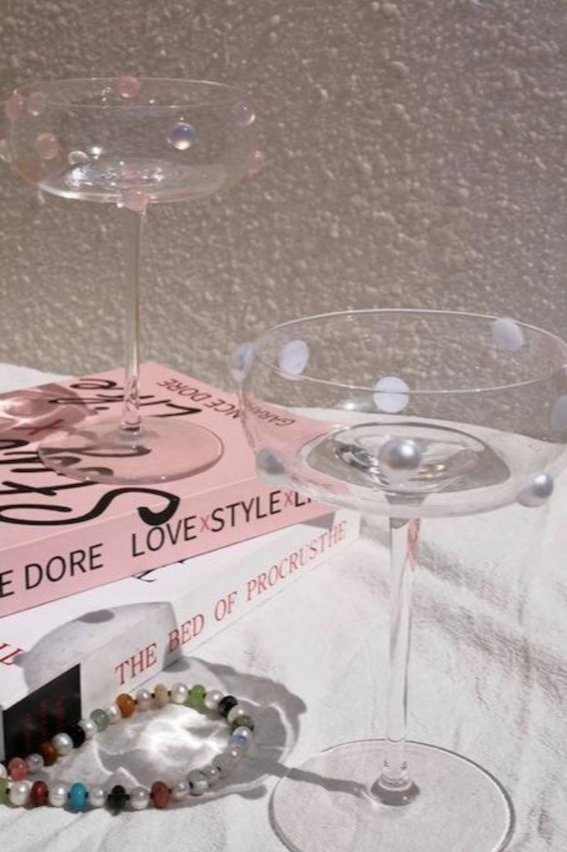 Elegant Pearl Wine Glass, Champagne
