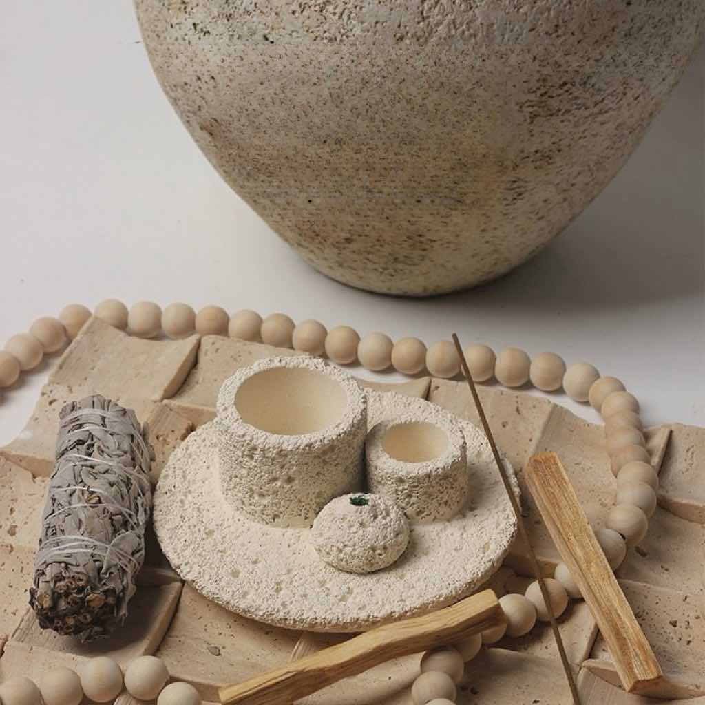 Nordic Style All-in-1 Candle Holder | Sage | Incense | Palo Santo Burner