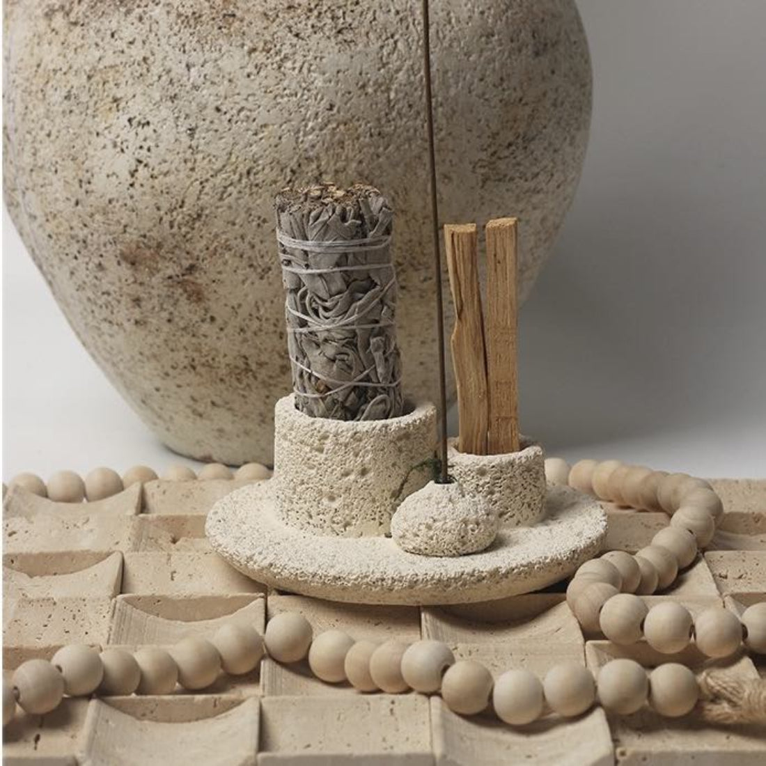 Nordic Style All-in-1 Candle Holder | Sage | Incense | Palo Santo Burner