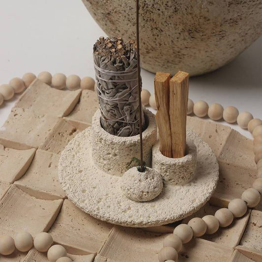 Nordic Style All-in-1 Candle Holder | Sage | Incense | Palo Santo Burner