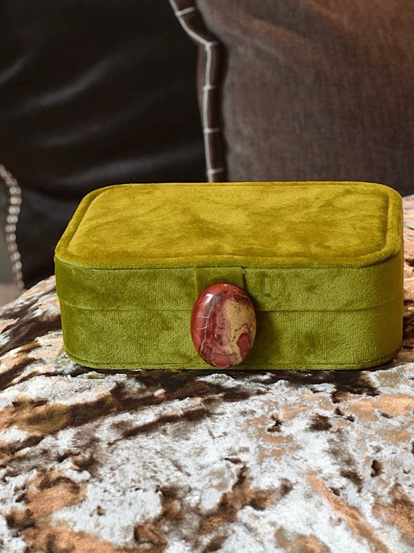 Jewelry Case | Vintage Velvet Accessory Box | Organizer