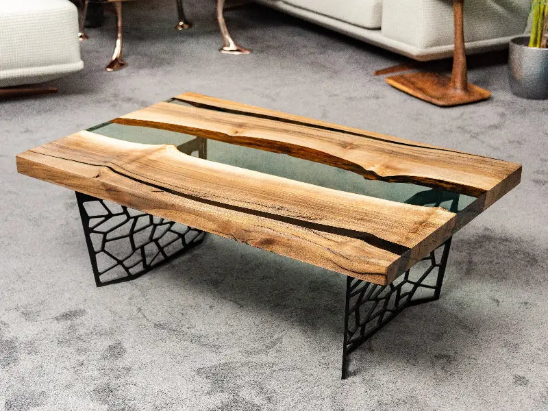 Resin River Walnut Coffee Table