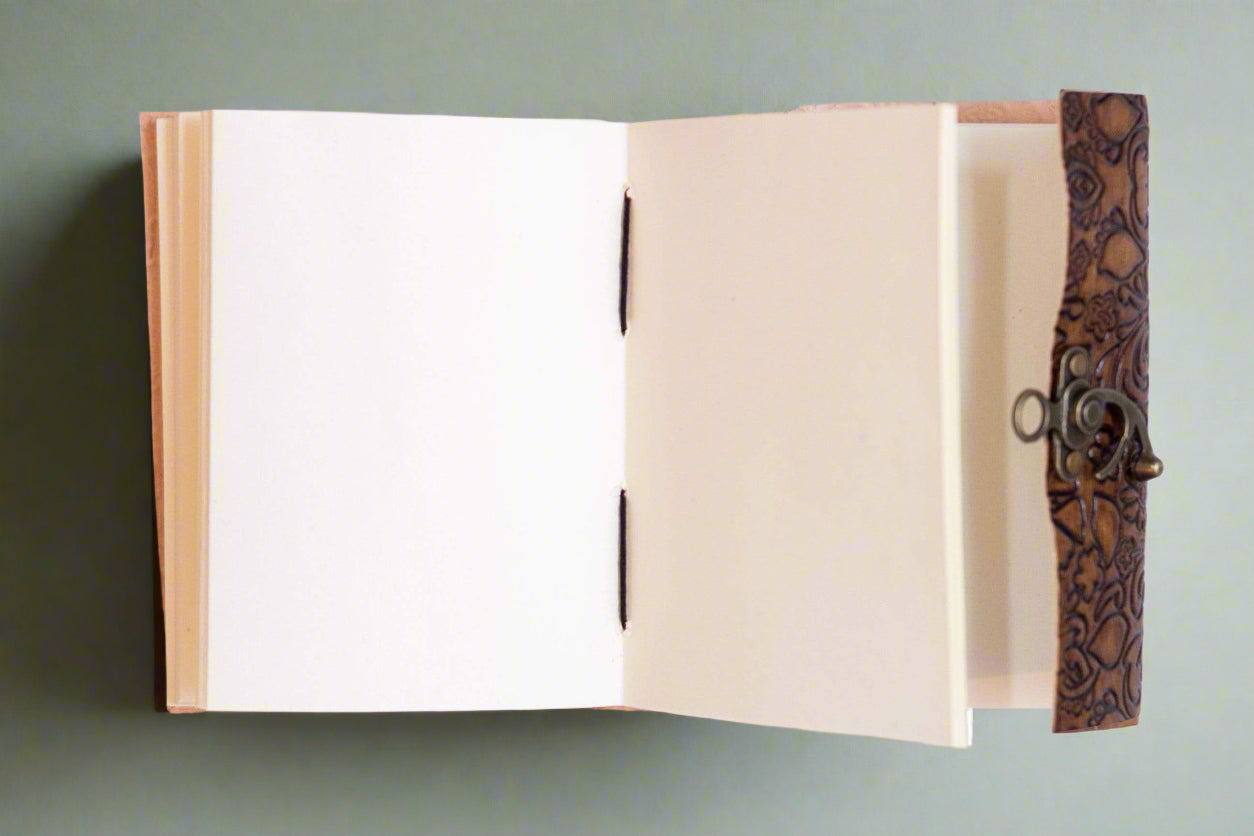 Floral Embossed | Handmade Leather Latch Journal
