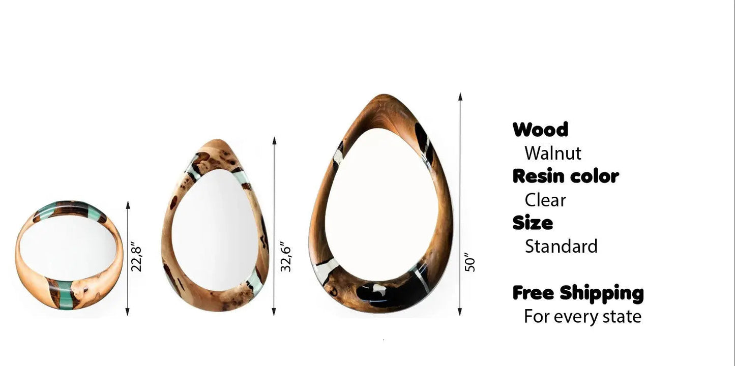 Epoxy-Resin & Walnut | Unique Mirrors
