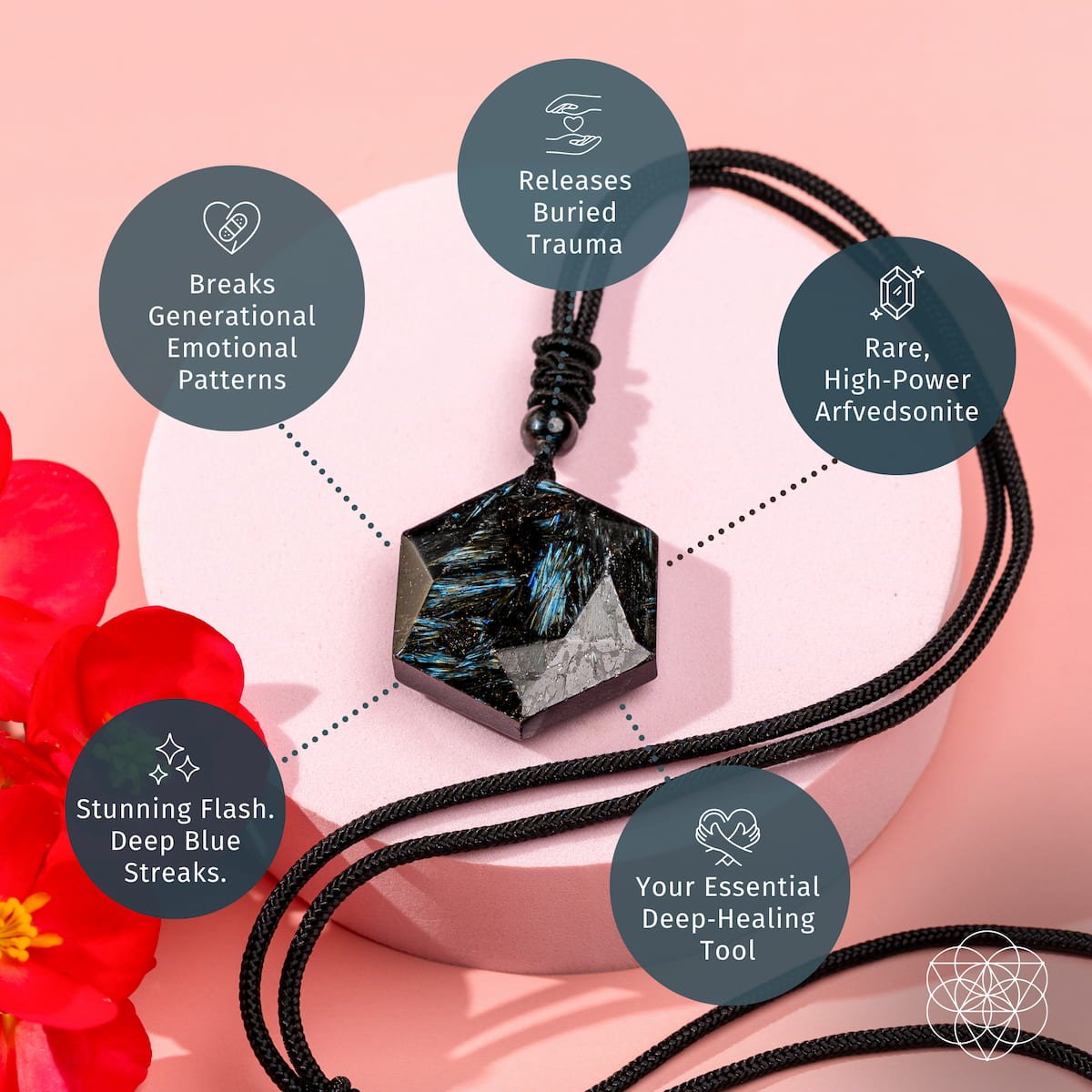 The Arfvedsonite Deep Healing Pendant | Vision Stone
