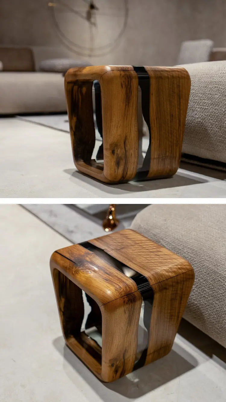 Resin Side Table | Stool | Modern Wooden Furniture