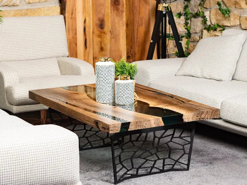 Resin River Walnut Coffee Table