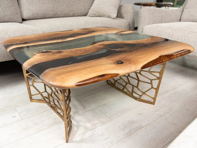 Resin River Walnut Coffee Table